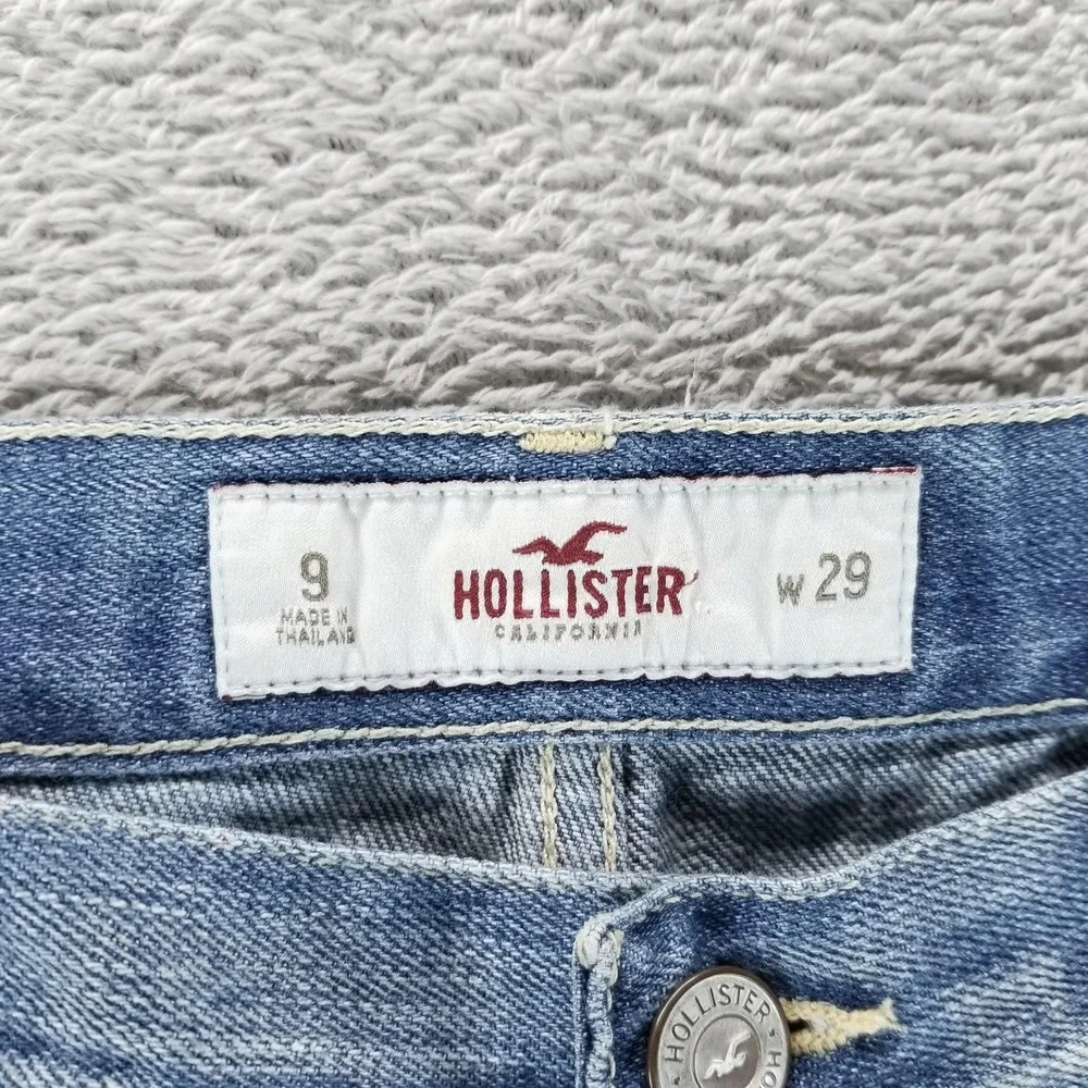 Hollister Shorts Womens 9 Blue Distressed Cut Off Cuffed 5